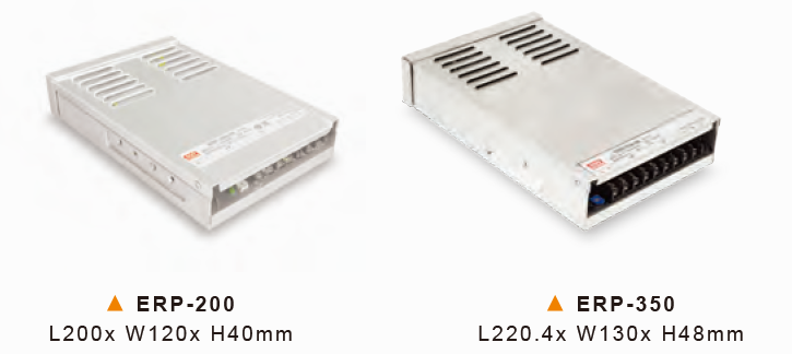 明纬防雨防尘电源ERP-200W、ERP-350W的外观尺寸